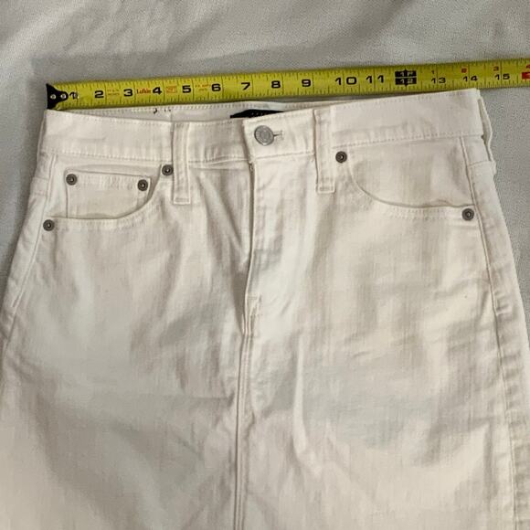 J. Crew White denim‎ skirt size 0 - Picture 5 of 5